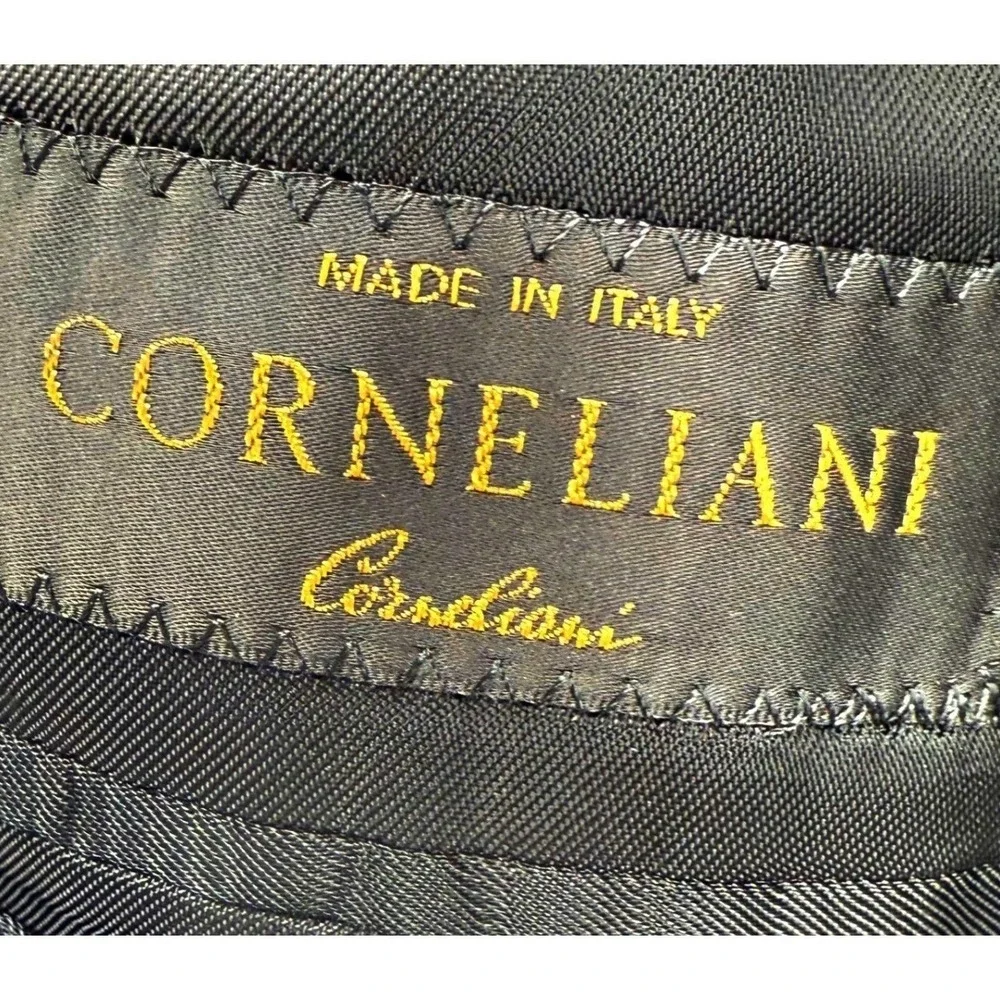Corneliani Pure Cashmere Black Blazer Jacket Men Size US 44L  EU 54L Italy